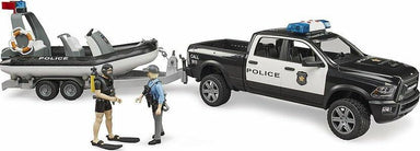 Pick-up de police RAM 2500 avec module L + S remorque bateau policière et plongeur - La Ribouldingue