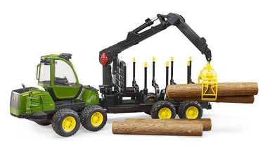 Porteur forestier John Deere 1210E avec grappin à bois - La Ribouldingue