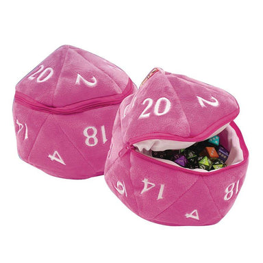 Sac de Dés D20 Plush Rose - La Ribouldingue