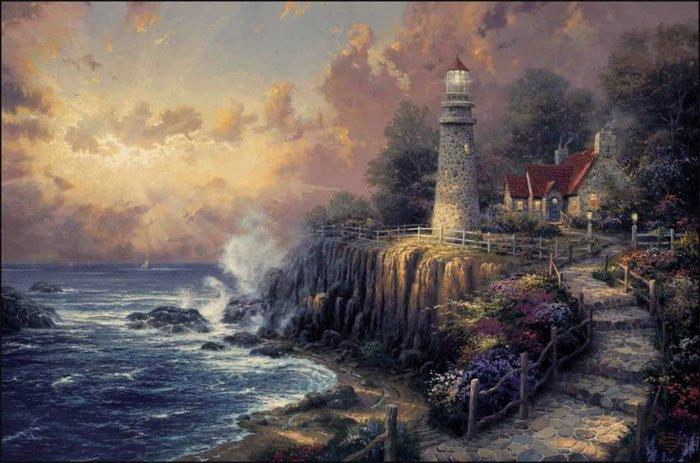 The Light of Peace - Kinkade - Peinture à numéros - La Ribouldingue